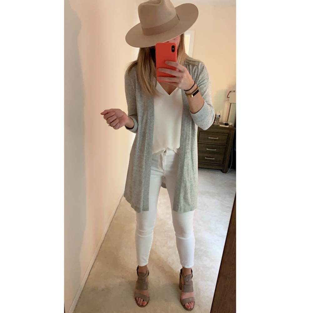 Gray cardigan